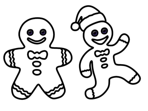 Пряник человечек раскраска