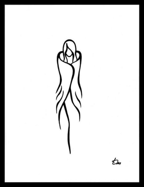 Силуэт набросок