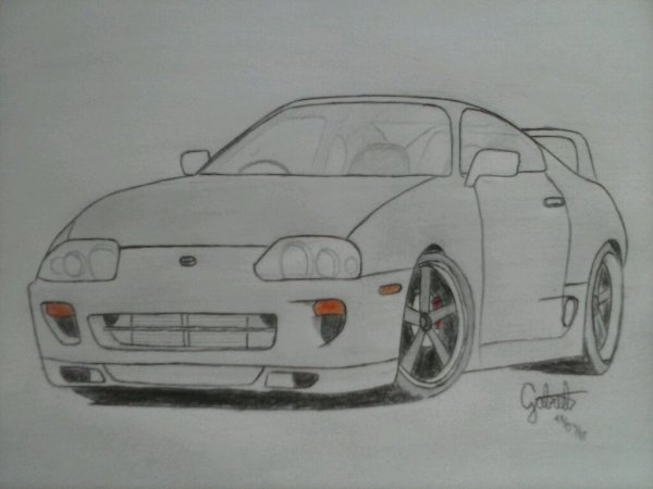Toyota Supra a80 карандашом