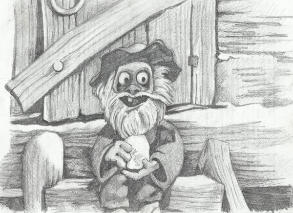 Леший рисунок карандашом