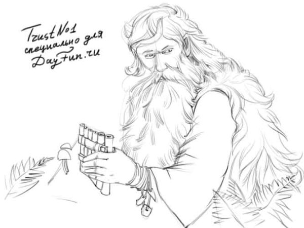 Лесовик раскраска для детей