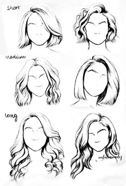 Поэтапное рисование волос карандашом