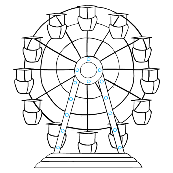 Колесо обозрения раскраска