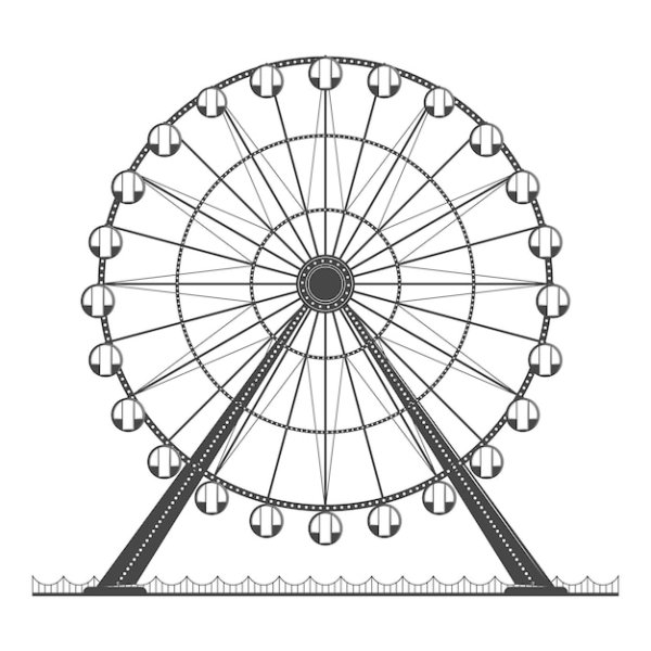 Колесо обозрения в Лондоне раскраска