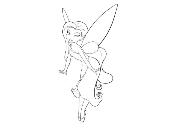 Фея Диснея Серебрянка карандашом