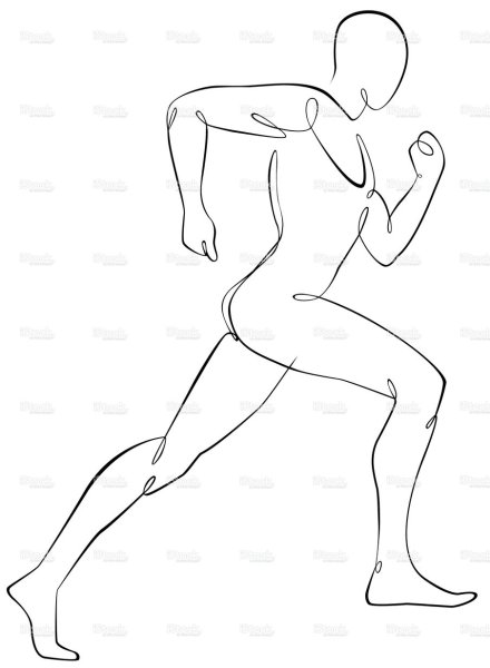 Бегущий человек эскиз