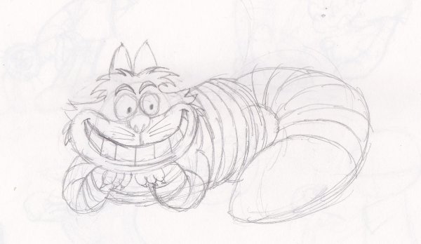 Чеширский кот рисовать