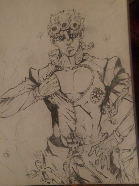 Портрет Джорно Джованна карандашом