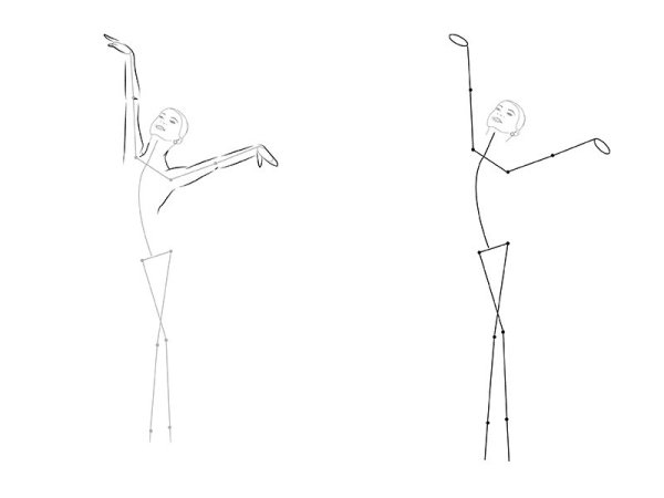 Балерина поэтапное рисование