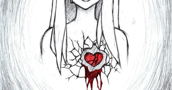 Разбитая любовь рисунок