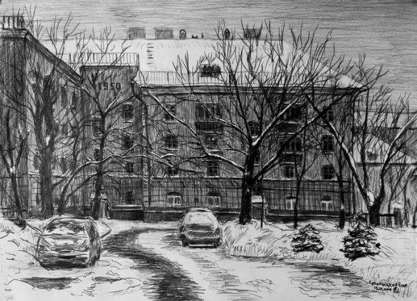 Графический городской пейзаж