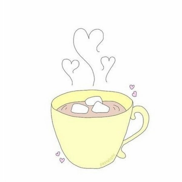 Рисунок кофе для срисовки