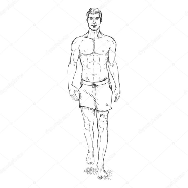 Мужские зарисовки в полный рост
