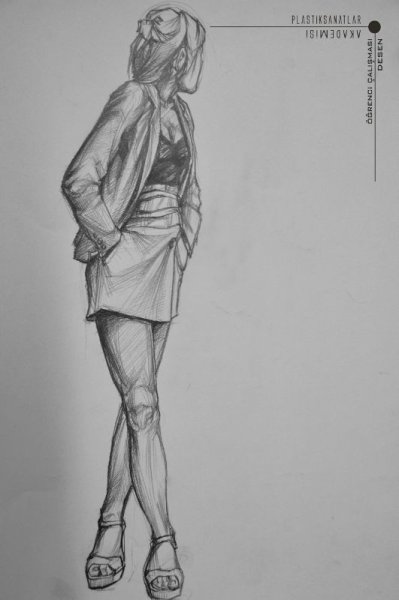 Фигура человека карандашом