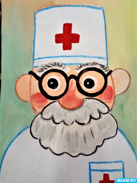 Доктор Айболит рисунок карандашом