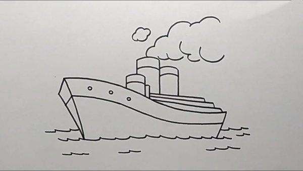 Корабль рисунок карандашом легкий