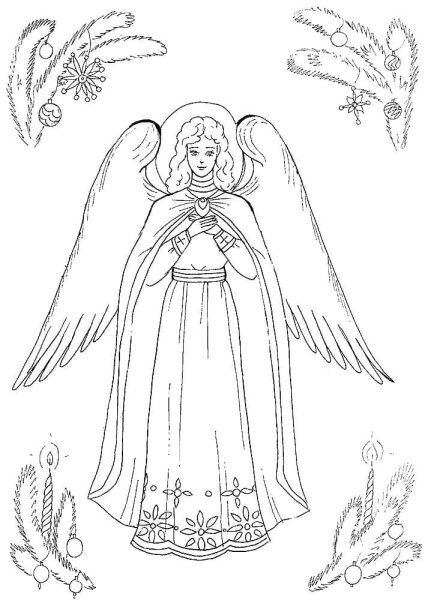 Поэтапное рисование ангела