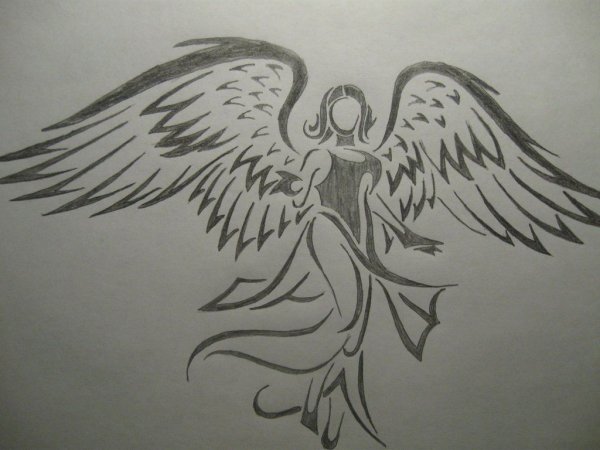 Схематичное изображение ангела