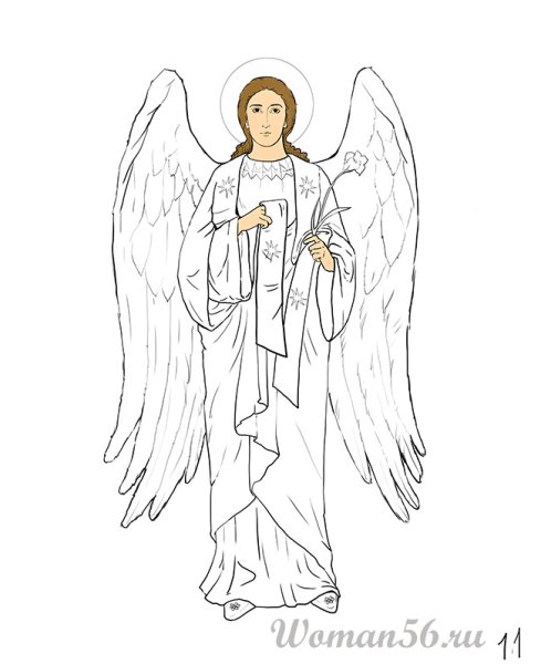 Ангел карандашом для детей