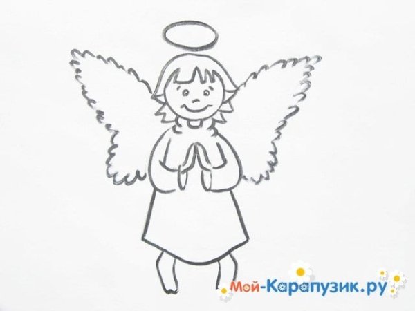 Нарисовать лицо ангела