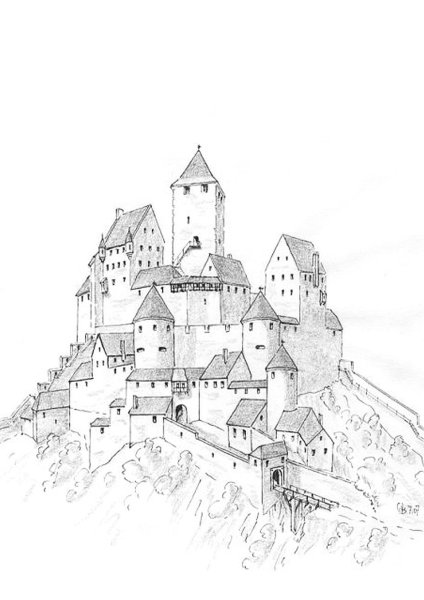 Немецкий замок рисунок