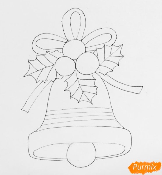 Колокольчик школьный контур