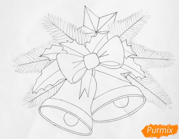 Рождественские колокольчики раскраска