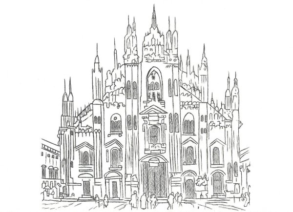 Нарисовать архитектурное здание