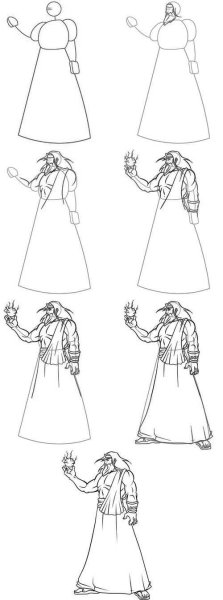 Как нарисовать Зевса поэтапно