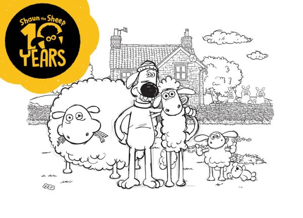 Трафарет барашек Шон