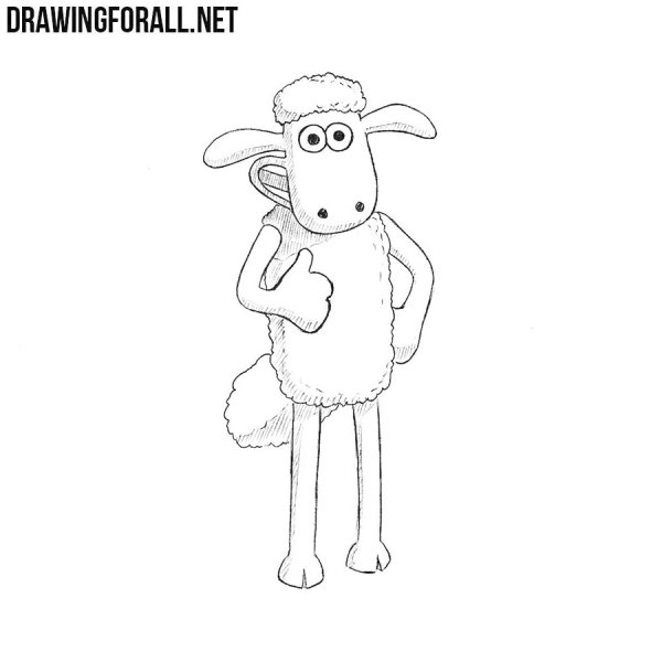 Барашек Шон нарисованный