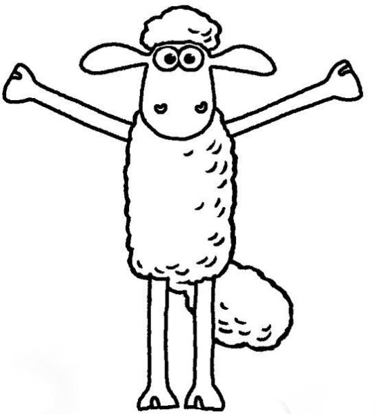 Барашек Шон нарисованный