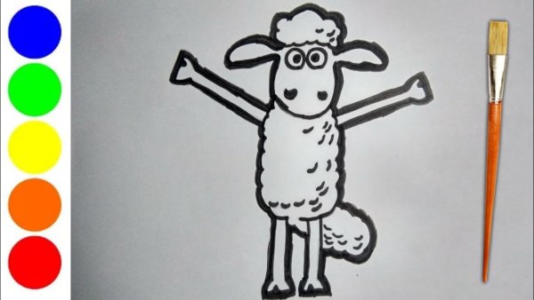 Поделка барашек Шон распечатка