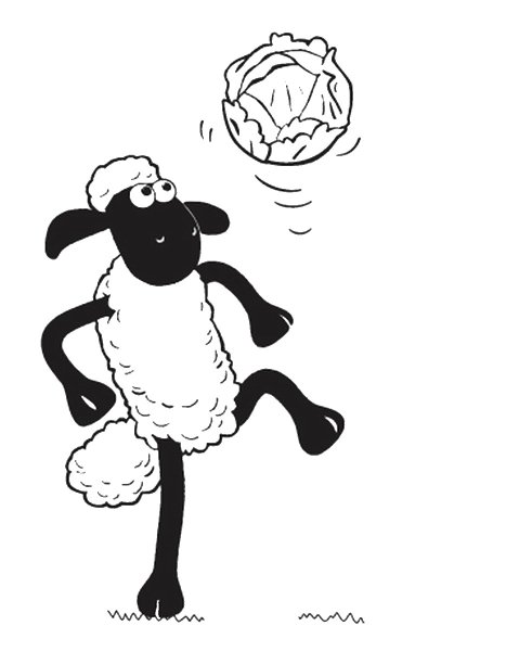 Барашек Шон раскраска