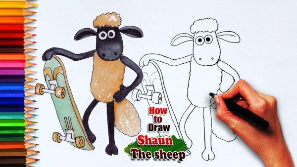 Барашек Шон в тележке