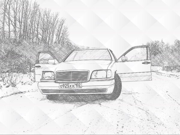 Mercedes Benz w140 s600 рисунок