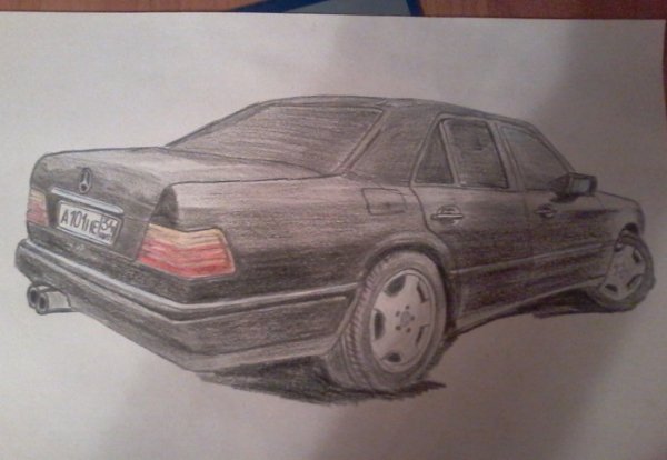 Нарисовать Mercedes Benz w140