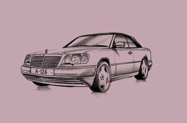 Мерседес w124 рисунок