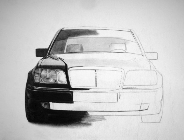 Mercedes w124 волчок drawing