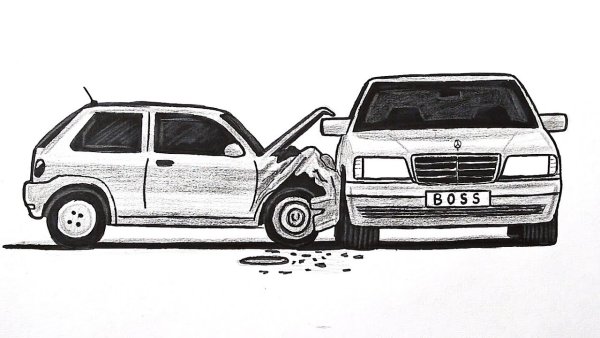 Раскраска авария машин