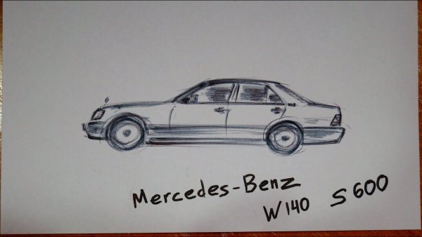 Нарисовать машину Мерседес кабан