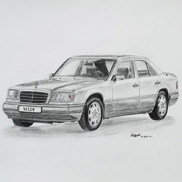 Mercedes Benz w124 раскраска