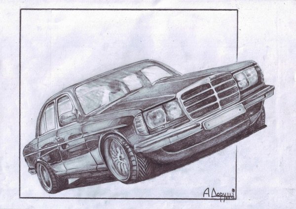 Mercedes w123 шарж