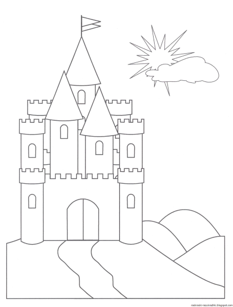 Раскраска замок