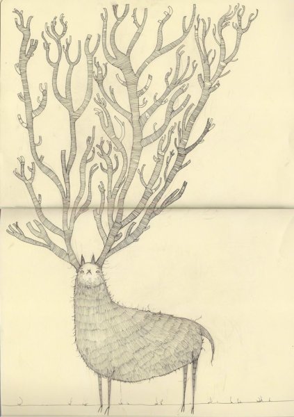 Оленьи рога нарисовать