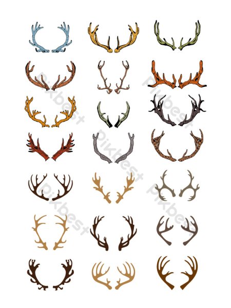 Оленьи рога рисовать