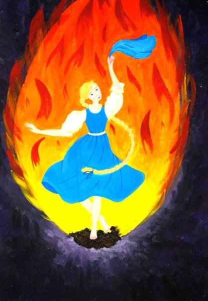 Огневушка-поскакушка рисунок