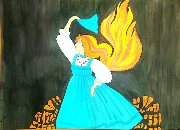 Рисунок Огневушка поскакушка для детей