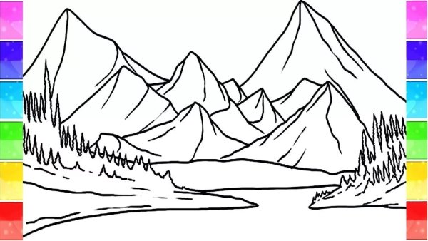 Раскраска горы