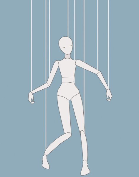 Марионетка рисунок легкий